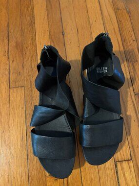 Black Eileen Fisher Sport Sandals Size 8